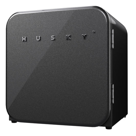 Husky Premium 43L Retro Style 1.5 Cu.ft. Freestanding Mini Fridge in Black