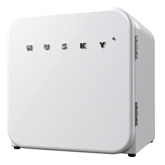 Husky Premium 43L Retro Style 1.5 C.ft. Freestanding Mini Fridge in White