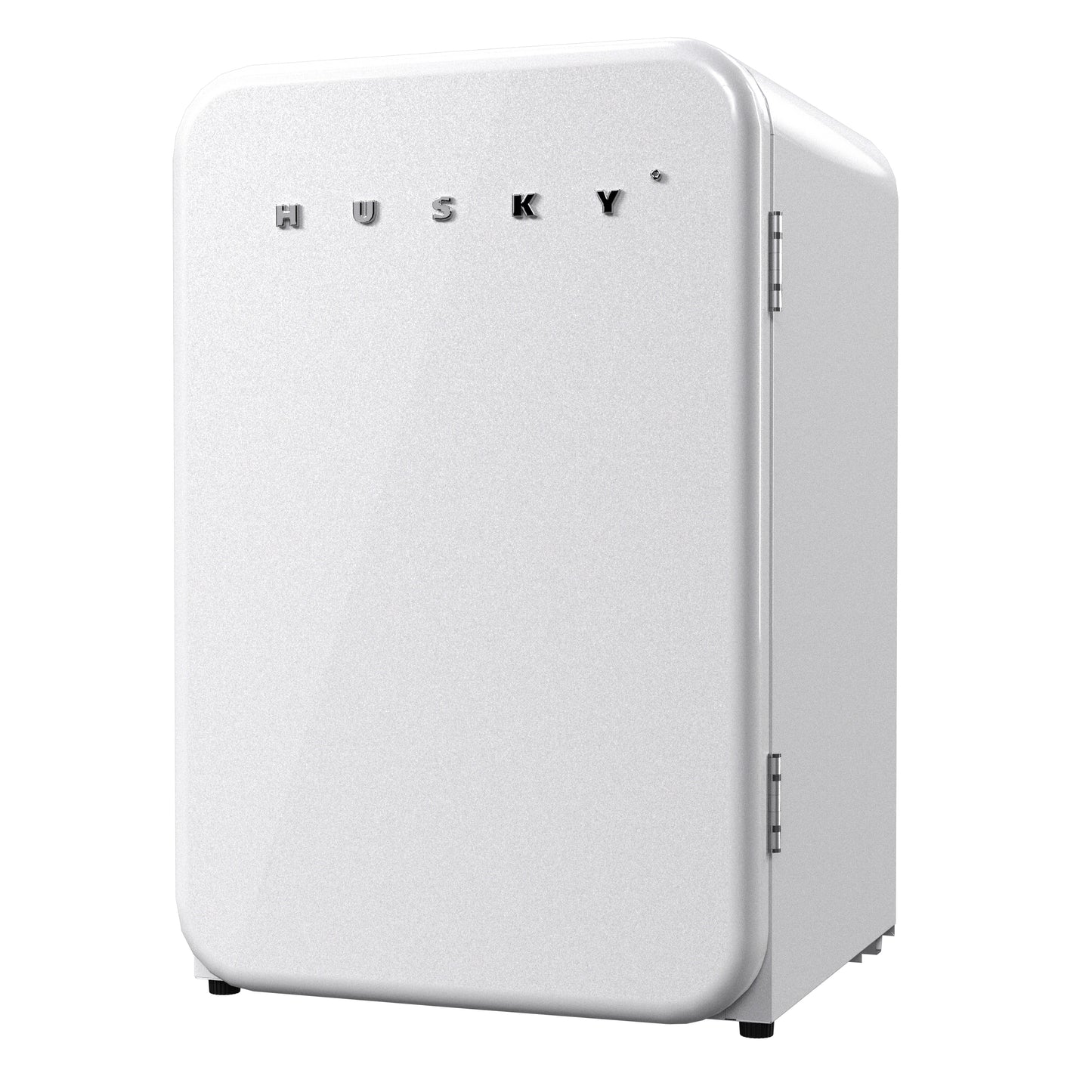 Husky Premium 106L Retro Style 3.74 Cu.ft. Freestanding Under-Counter Mini Fridge in White