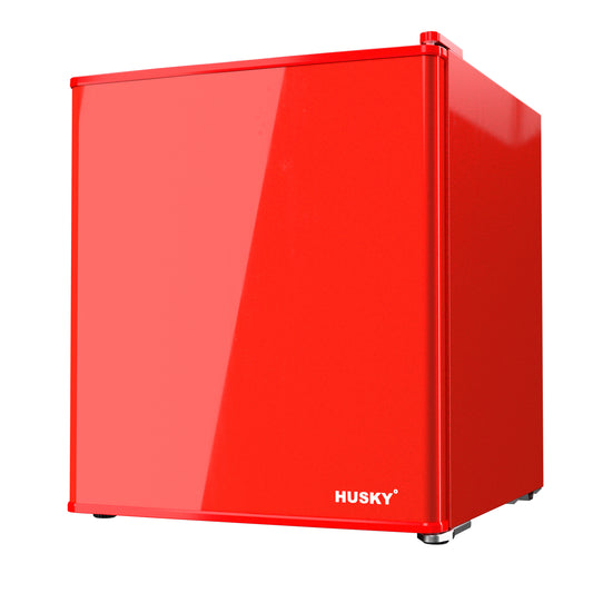 Husky Premium 43L Solid Door 1.5 Cu.ft. Freestanding Counter-Top Mini Fridge in Red
