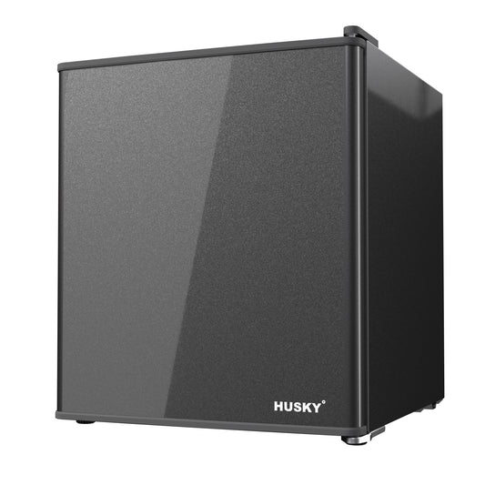 Husky Premium 43L Solid Door 1.5 Cu.ft. Freestanding Counter-Top Mini Fridge in Black