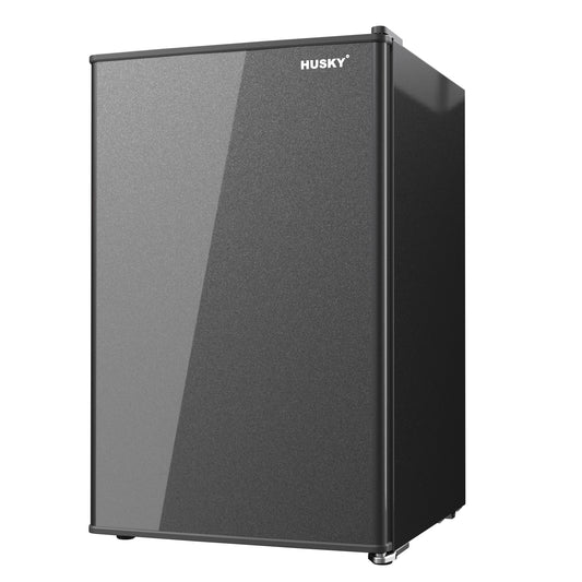 Husky Premium 65L Solid Door 2.3 Cu.ft. Freestanding Under-Counter Mini Fridge in Black