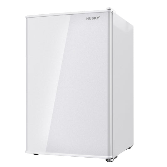 Husky Premium 65L Solid Door 2.3 Cu.ft. Freestanding Under-Counter Mini Fridge in White
