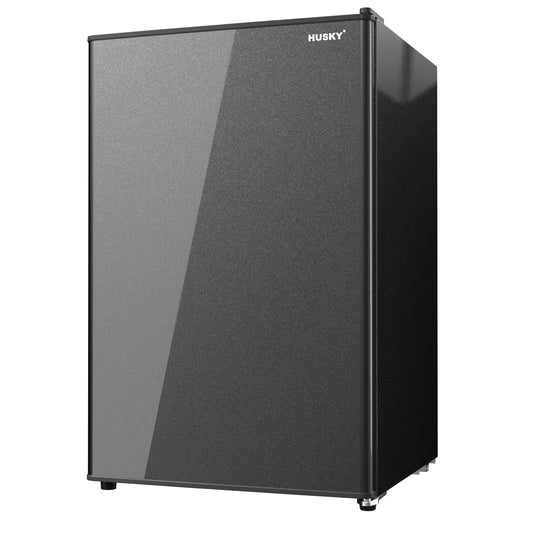 Husky Premium 122L Solid Door 4.3 Cu.ft. Freestanding Under-Counter Mini Fridge in Black