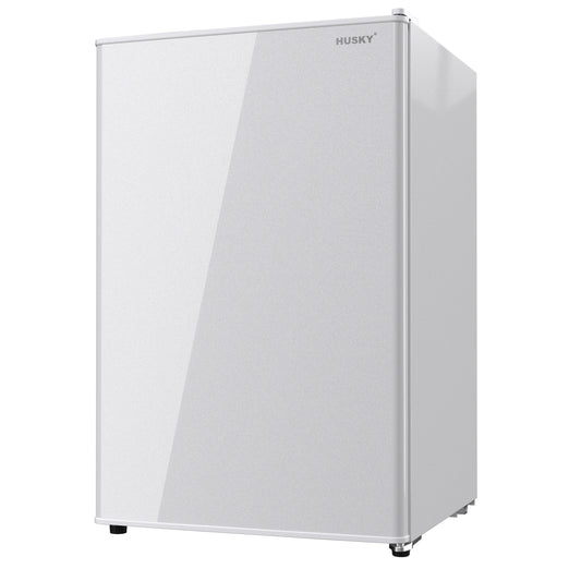 Husky Premium 122L Solid Door 4.3 C.ft. Freestanding Under-Counter Mini Fridge in White