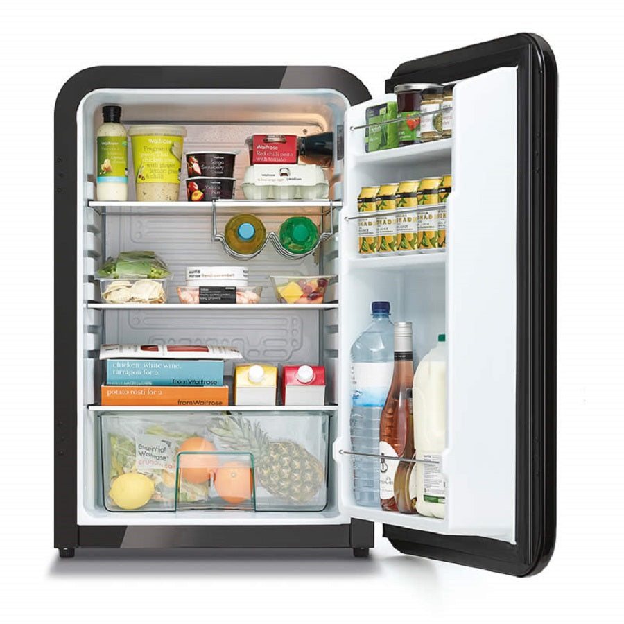 Husky Premium 106L Retro Style 3.74 Cu.ft. Freestanding Under-Counter Mini Fridge in Black