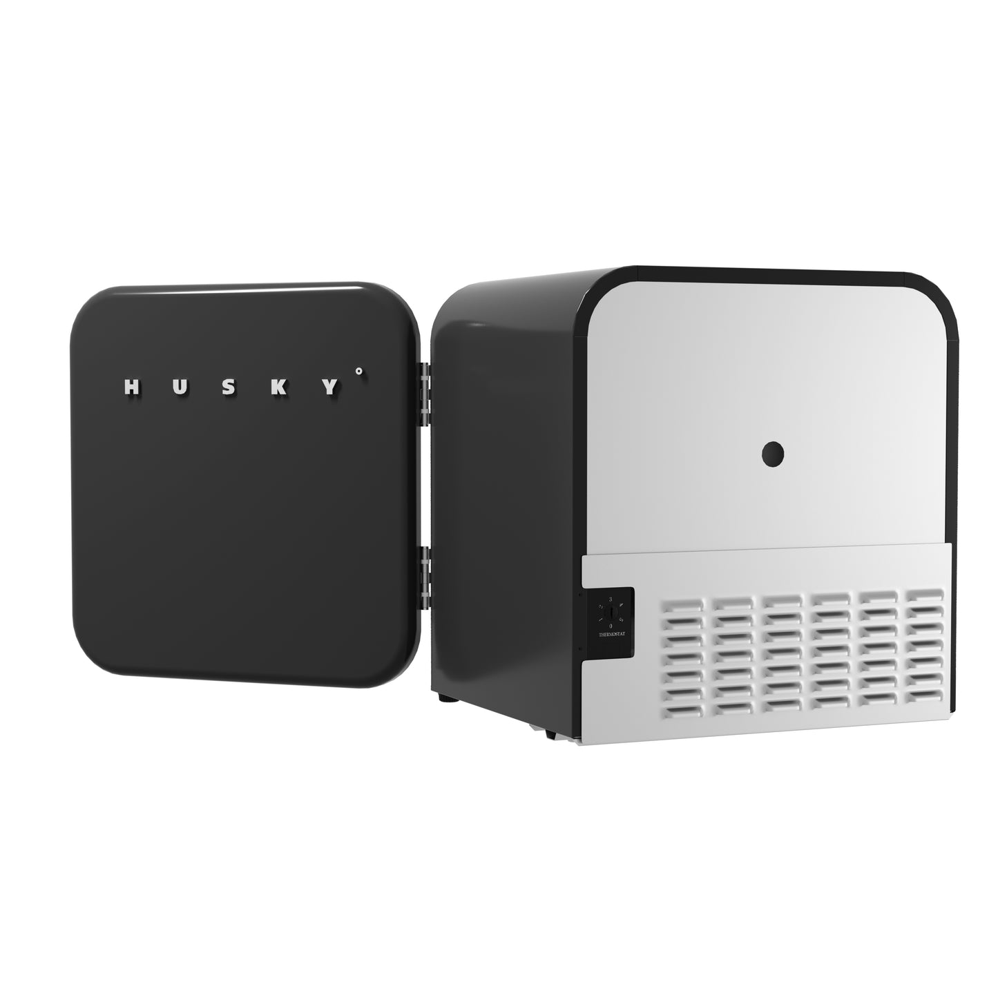Husky 43L Retro Style 1.5 C.ft. Freestanding Mini Fridge in Black