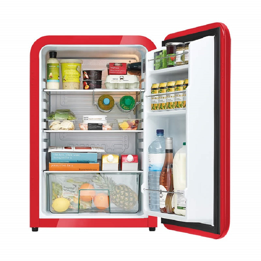 Husky Premium 106L Retro Style 3.74 Cu.ft. Freestanding Under-Counter Mini Fridge in Red