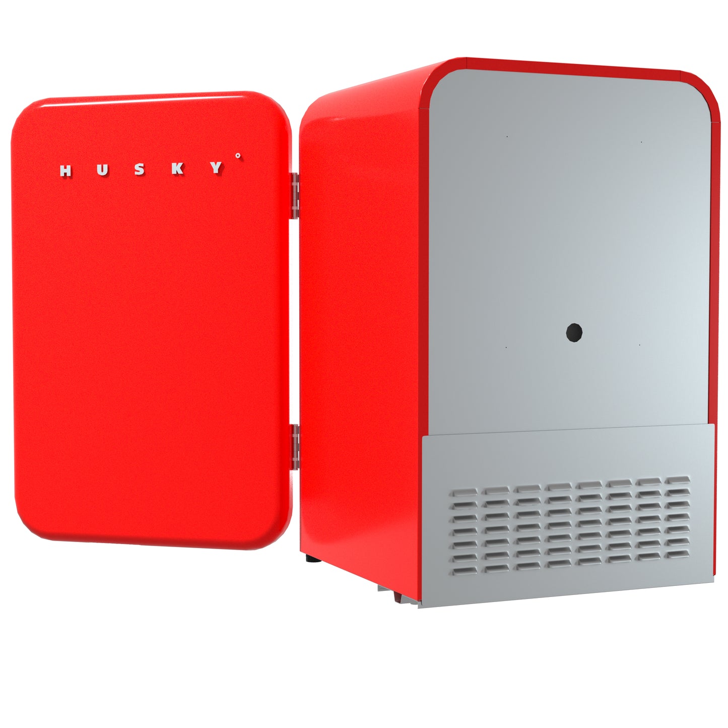 Husky Premium 106L Retro Style 3.74 Cu.ft. Freestanding Under-Counter Mini Fridge in Red