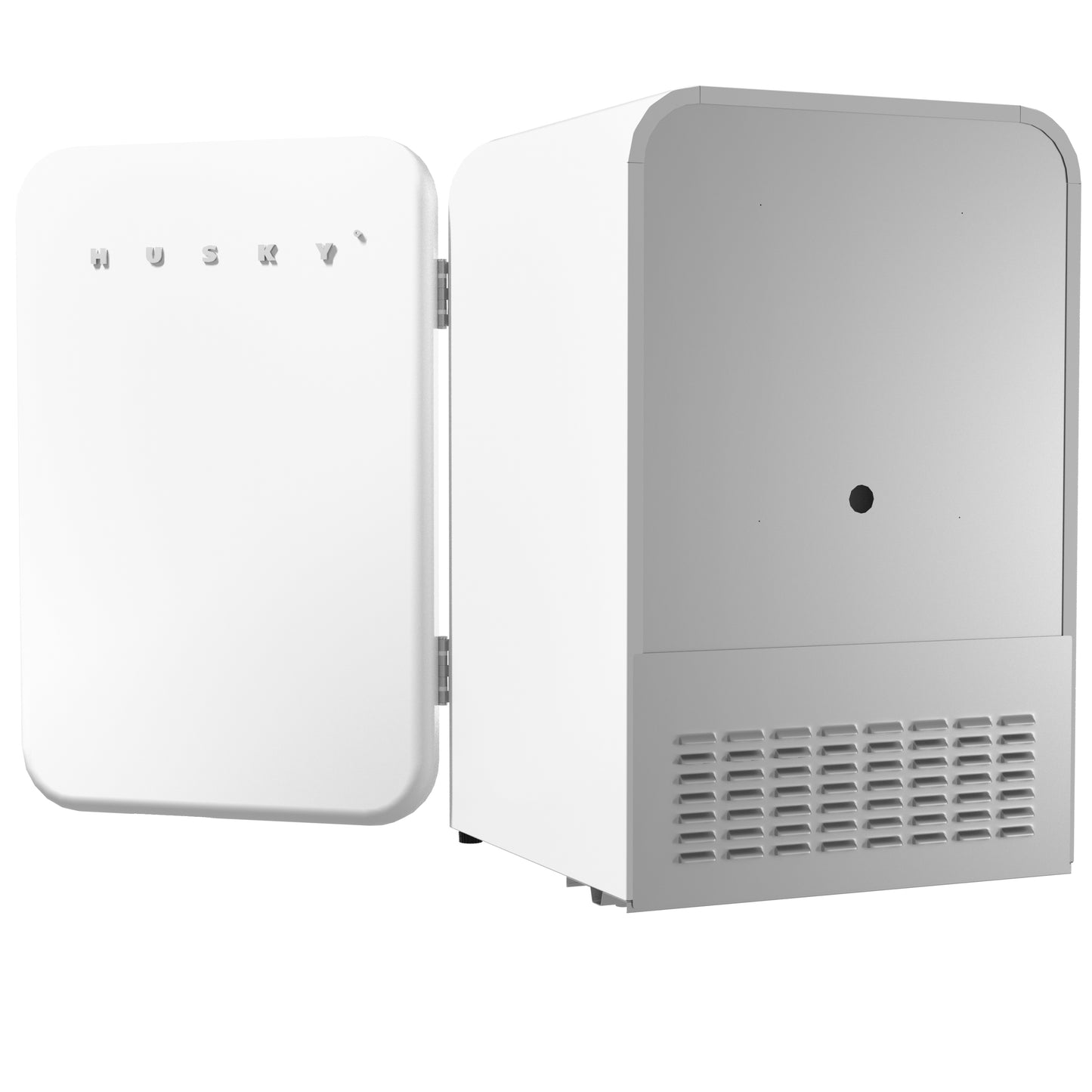 Husky Premium 106L Retro Style 3.74 Cu.ft. Freestanding Under-Counter Mini Fridge in White