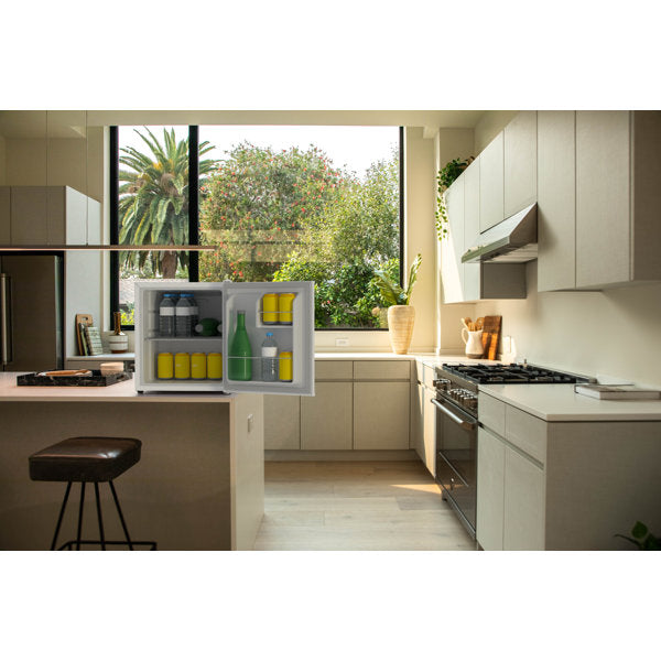 Husky 43L Solid Door 1.5 C.ft. Freestanding Counter-Top Mini Fridge in White