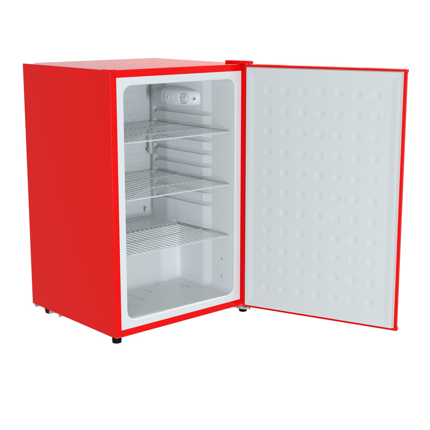 Husky 122L Solid Door 4.3 C.ft. Freestanding Under-Counter Mini Fridge in Red