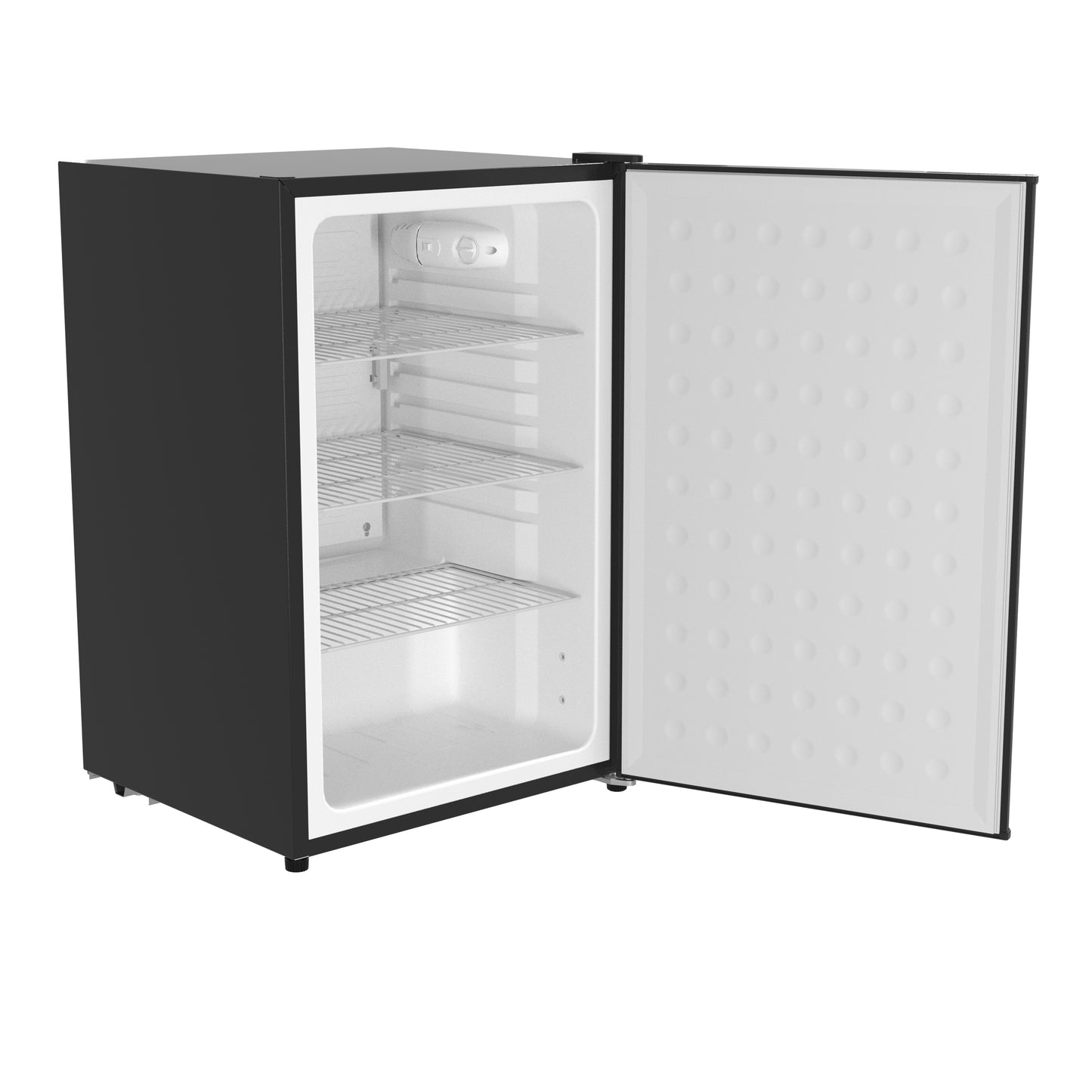 Husky 122L Solid Door 4.3 C.ft. Freestanding Under-Counter Mini Fridge in Black