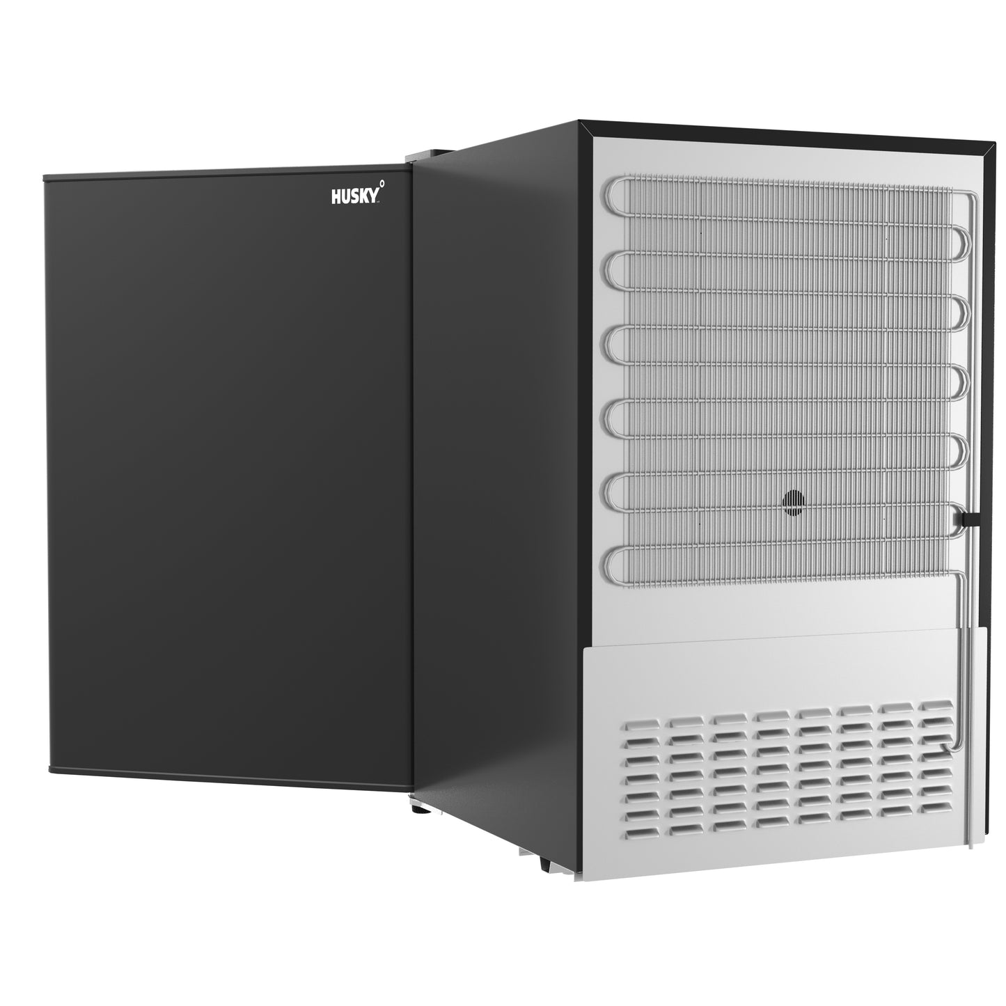 Husky Premium 122L Solid Door 4.3 Cu.ft. Freestanding Under-Counter Mini Fridge in Black