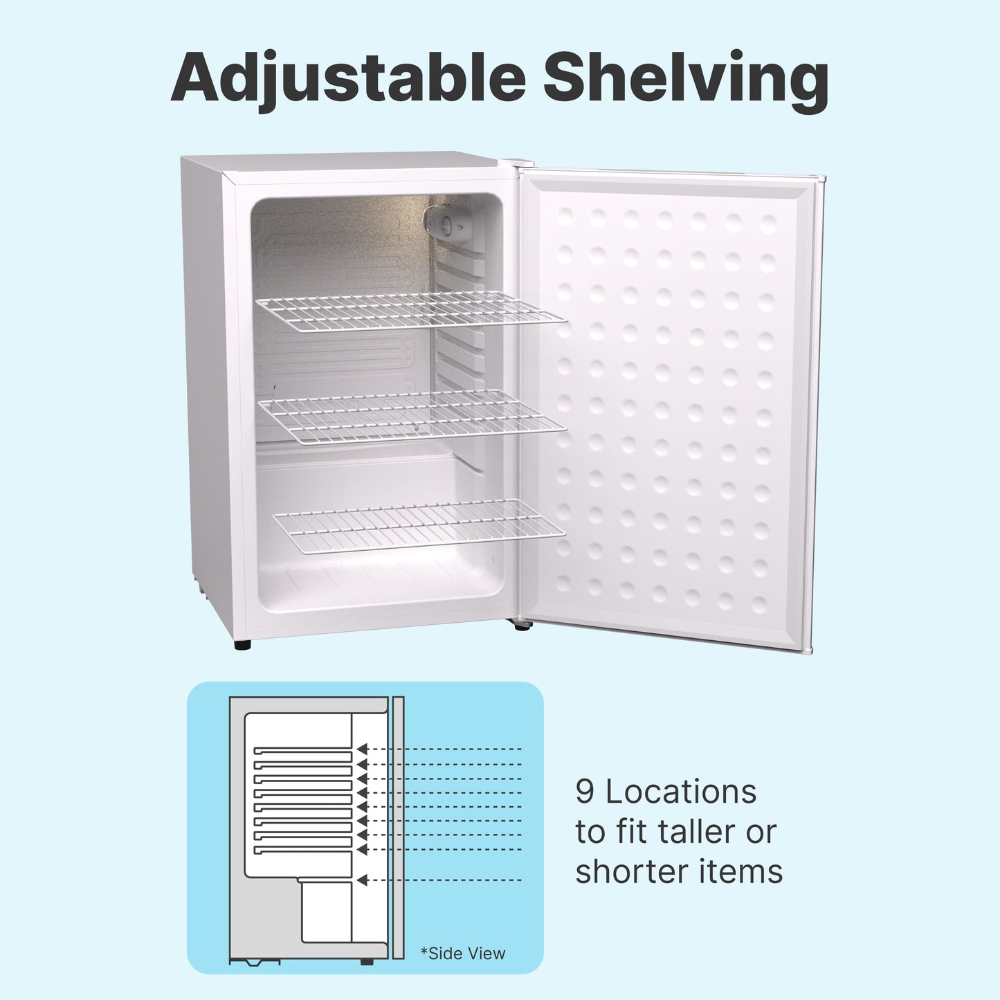 Husky Premium 122L Solid Door 4.3 C.ft. Freestanding Under-Counter Mini Fridge in White