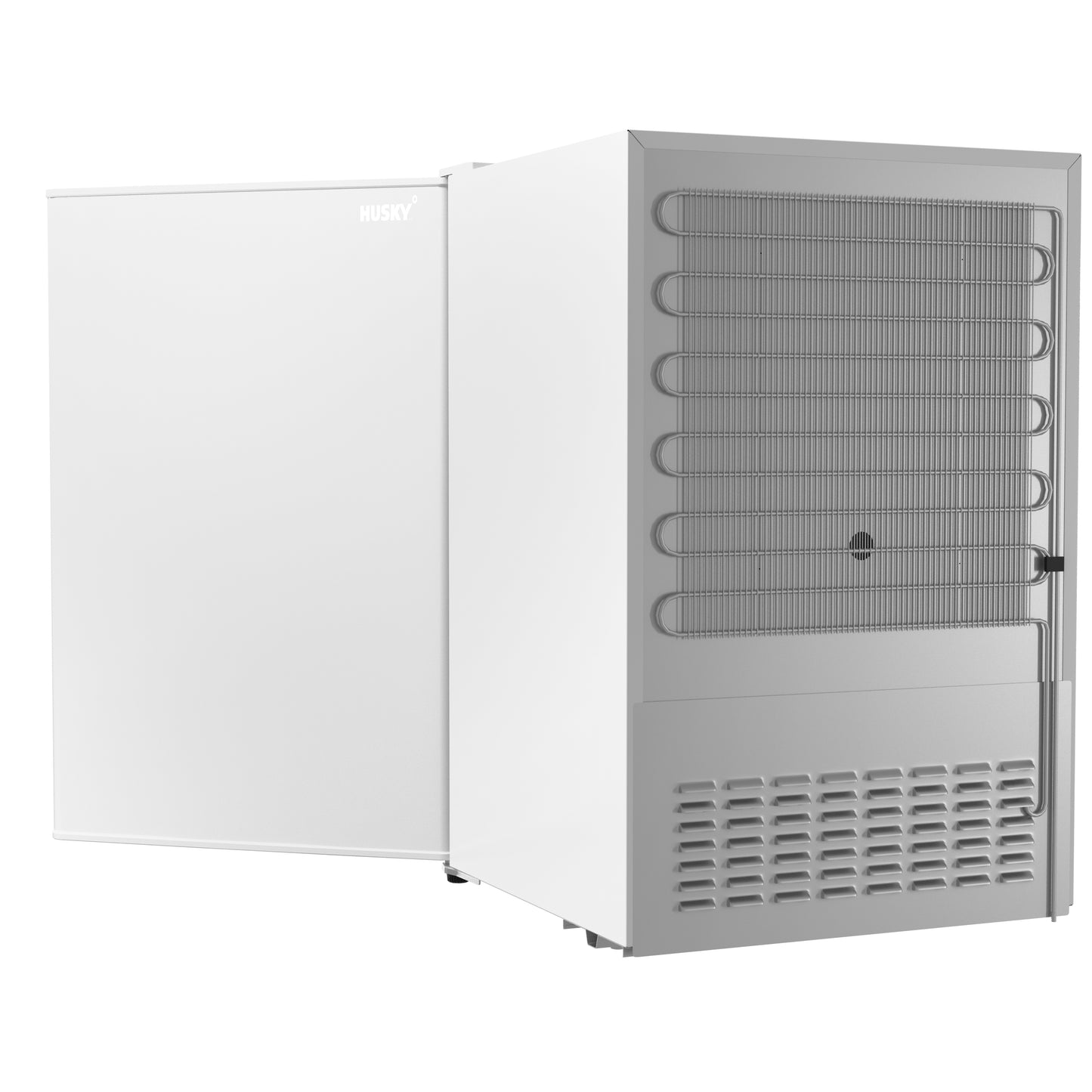 Husky Premium 122L Solid Door 4.3 C.ft. Freestanding Under-Counter Mini Fridge in White