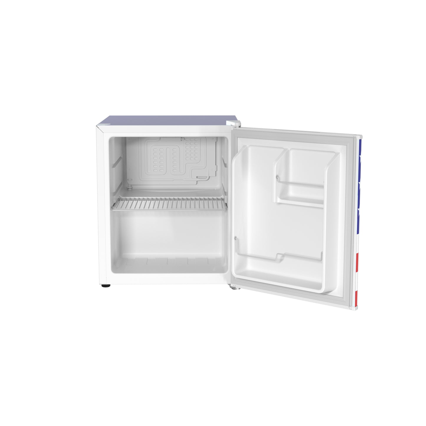Husky 43L Solid Door 1.5 C.ft. Freestanding Counter-Top Mini Fridge (American Flag)