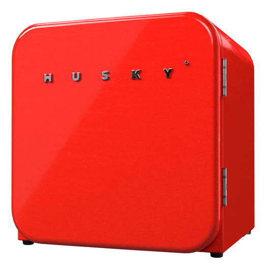Husky 43L Retro Style 1.5 C.ft. Freestanding Mini Fridge in Red