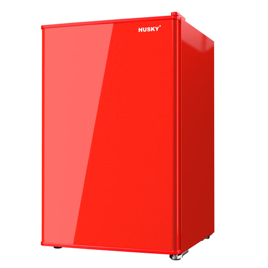 Husky 65L Solid Door 2.3 C.ft. Freestanding Under-Counter Mini Fridge in Red